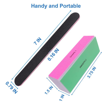 4 Way Nail Buffer & File Set with Multi Grit Polishing Kit