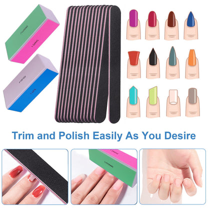 4 Way Nail Buffer & File Set with Multi Grit Polishing Kit