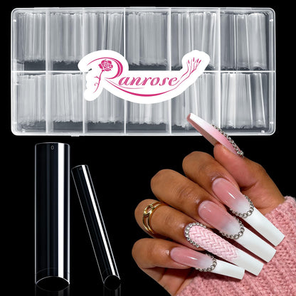 Clear XXXL Tapered Square Nail Tips Extra Long Half Cover